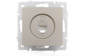 Компьютерная розетка Lezard VESNA RJ45 титан 742-3788-140