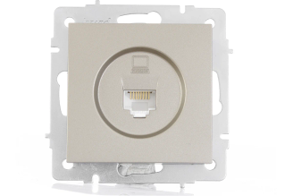 Компьютерная розетка Lezard VESNA RJ45 титан 742-3788-139