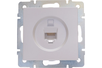 Компьютерная розетка Lezard VESNA RJ45 жемчужно-белый перламутр 742-3088-139