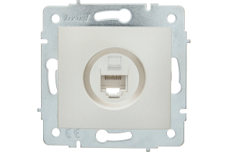 Механизм компьютерной розетки Lezard ASTI RJ45 жемчужный 7081-3088-139