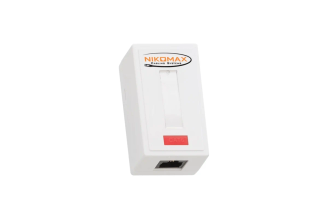 Настенная розетка NIKOMAX RJ45 1 порт категория 6 белая NMC-WO1UE2-WT