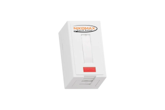Настенная розетка NIKOMAX RJ45 1 порт Cat.5e белая NMC-WO1UD2-FT-ST-WT
