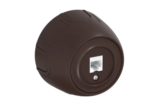 Накладная компьютерная розетка RJ45 OneKeyElectro Rotondo 7700888, Cat.5e, коричневая