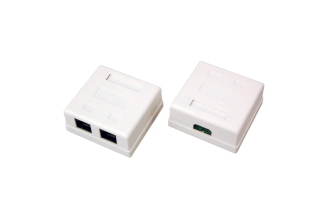 Сетевая розетка LAN REXANT RJ-45 5e категории 2 гнезда 06-0105-C