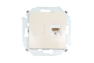 Компьютерная розетка Simon RJ45 кат.5e AMP, бежевая 1591551-031