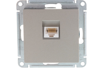 Механизм компьютерной розетки Systeme Electric ATLAS DESIGN RJ45 шампань ATN000583 1240340