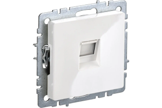 Телефонная розетка IEK Brite RJ11 белая BR-T10-K01