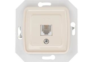Механизм телефонной розетки KRANZ RJ11 бежевый KR-78-0252
