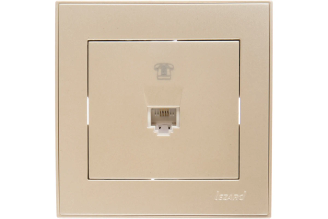 Телефонная розетка Lezard RAIN RJ11 жемчужная 703-3030-137