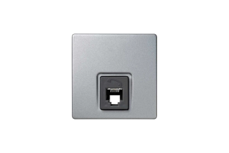 Телефонная розетка Simon RJ12 6 контактов алюминий 73481-63