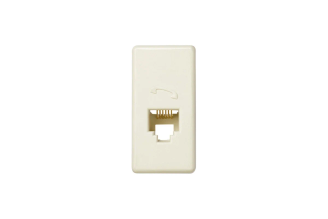 Телефонная розетка Simon RJ12 6 контактов узкий модуль слоновая кость 27481-31