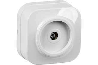 1-ая TV розетка IEK РТВ20-ХБ о/у GLORY белый EAH10-K01