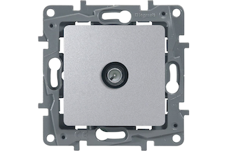 Телевизионная розетка оконечная Legrand Etika алюминий 5дБ 5-862 мГц 672465