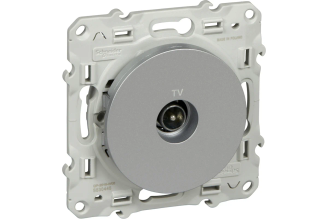 TV розетка Systeme Electric Odace алюминий S53R445