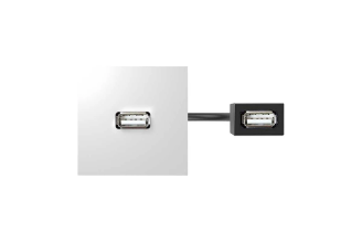 Проходной модуль USB мама/мама Simon 40001191-030, белый