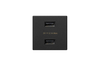 Зарядное устройство USB Simon K45 2 гнезда 2,1 А графит K126E-14