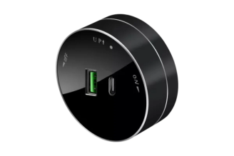 Розетка USB Systeme Electric MultiTrack 2хUSB тип A+C 18 Вт антрацит MTK13003B
