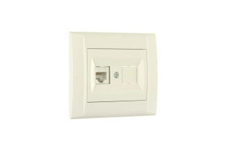 Компьютерная розетка MAKEL Defne CAT5 RJ45 кремовая 42010035