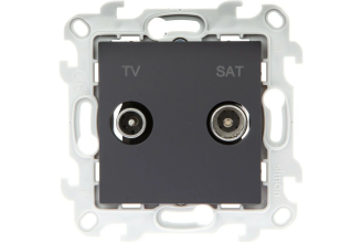 Розетка TV-SAT Simon 2410486-038 оконечная, графит