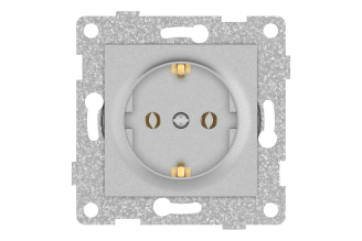 Механизм розетки GUSI Electric Ugra С11В3-004, с заземлением, серебро