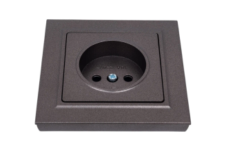 Розетка IEK Brite 10 А без заземления и шторок бронза BR-R10-10-K45-F