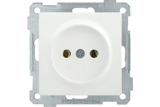 Розетка IEK Bolero РС10-1-0-Б ERB10-K01-10-1, 10 А, без заземления, белая