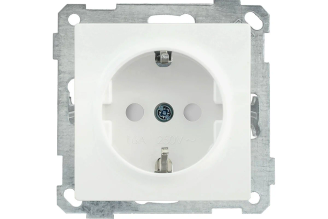 Розетка IEK Bolero РС14-1-0-Б 16 А белая, ERB14-K01-16-1