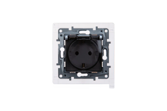 Розетка Legrand Etika с заземлением и крышкой IP44 алюминий 672426