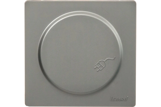 Розетка Lezard LETO с заземлением и крышкой, платина 752-3500-123B