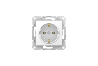 Розетка Systeme Electric Sedna SDN3001821 1-ая 16 А с заземлением, белая