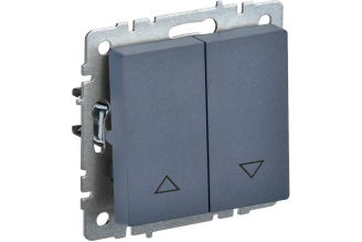 Выключатель IEK Brite жалюзийный 10 А маренго BR-V15-0-10-K35