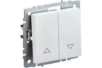 Выключатель жалюзийный IEK Brite 10 А жемчужный BR-V15-0-10-K36