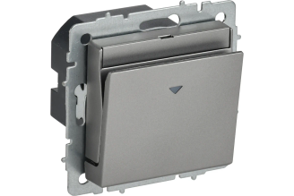Карточный выключатель IEK BRITE ВС10-1-8-БрС 30 А сталь BR-V11-0-10-K46