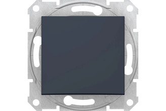 1-клавишный механизм выключателя Systeme Electric Sedna SDN0100170, графит, 10 А, IP20