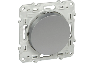 1-клавишный выключатель Systeme Electric Odace алюминий S53R201