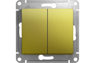 2-клавишный механизм выключателя Systeme Electric Glossa GSL001051, фисташковый