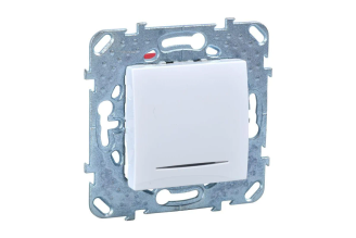 Механизм выключателя Systeme Electric UNICA 1-клавишный с индикатором белый MGU5.201.18NZD