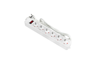 Сетевой фильтр EKF PROxima Блокбастер XL 6*1,8м, 16А/3,2кВт, с выключателем, с заземлением, ПВС 3х1,0 UFA16-310-6-018