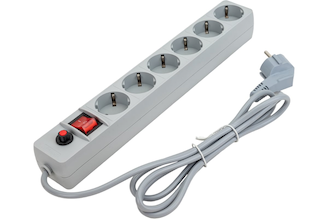 Сетевой фильтр ПВС 3*0,75 серый 1,8м UNIVersal 967U-5001