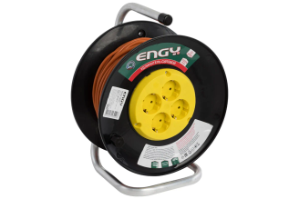 Удлинитель на катушке Engy Гранд 40м/4 розетки с заземлением ПВС 3х0.75 186722