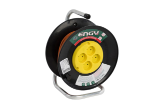 Удлинитель на катушке Engy Премиум, 30 метров, 4 розетки, без заземления 186724