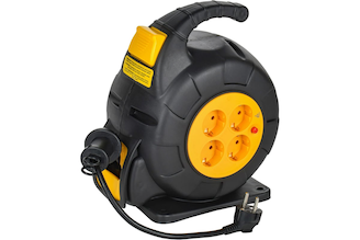 Удлинитель IEK Twist катушка ук10 4мест. 2p+pe/10м, 3x1,5мм2, автосмотка TW-KP27-16-04-10