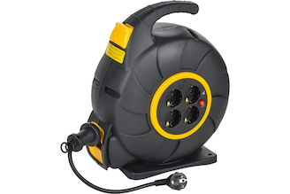 Удлинитель IEK Twist катушка ук20 4места, 2p+pe/20м, 3x1,5мм2, автосмотка TW-KP27-16-04-20