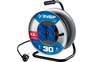 Силовой удлинитель ЗУБР на стальной катушке Кг 325 кг 3x2.5 30м 55079-30 55079-30_z01