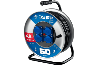 Силовой удлинитель ЗУБР на стальной катушке Кг 325 кг 3x2.5 50м 55079-50 55079-50_z01