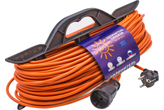 Силовой удлинитель на каркасе Very 1 розетка, ПВС 2x1,5мм², 16А, 3,5кВт, без заземления, 50м, 89-0-079