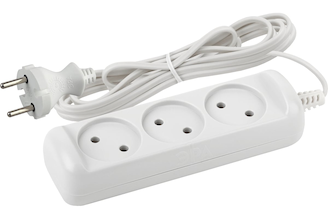 Электрический удлинитель ЭРА UX-3-5m, без заземления, 3 розетки 5м ШВВП 2x0,75мм 6А Б0035749