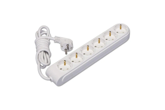 Удлинитель MAKEL N6210074 6 розеток 7 м, 16 А, с заземлением