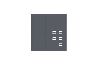 Этажный щит EKF PROxima mb29-v-5z-ral7016 на 5 квартир, слаботочка слева