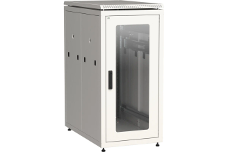 Шкаф напольный сетевой ITK LINEA N 19 28U 800х1000 мм, стеклянная передняя дверь, задняя перфорированная дверь, серый, LN35-28U81-GP